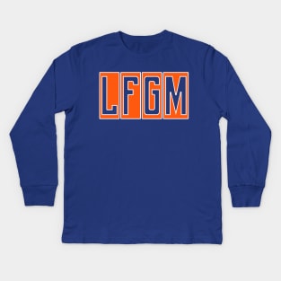 LFGM New York Baseball Block Design Kids Long Sleeve T-Shirt